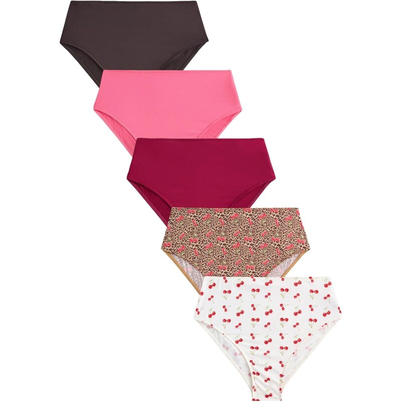 Next Nohavičky sépiová / tmavohnedá / staroružová / bordová / biela 66868441