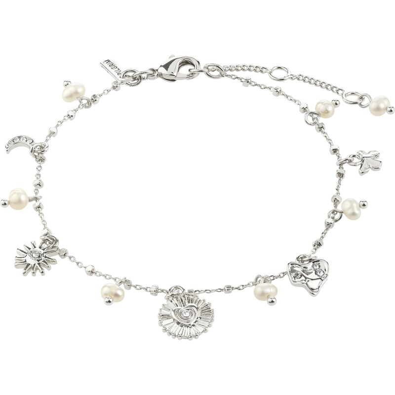 Pilgrim Náramok Mylan strieborná / priehľadná / perlovo biela 66868471