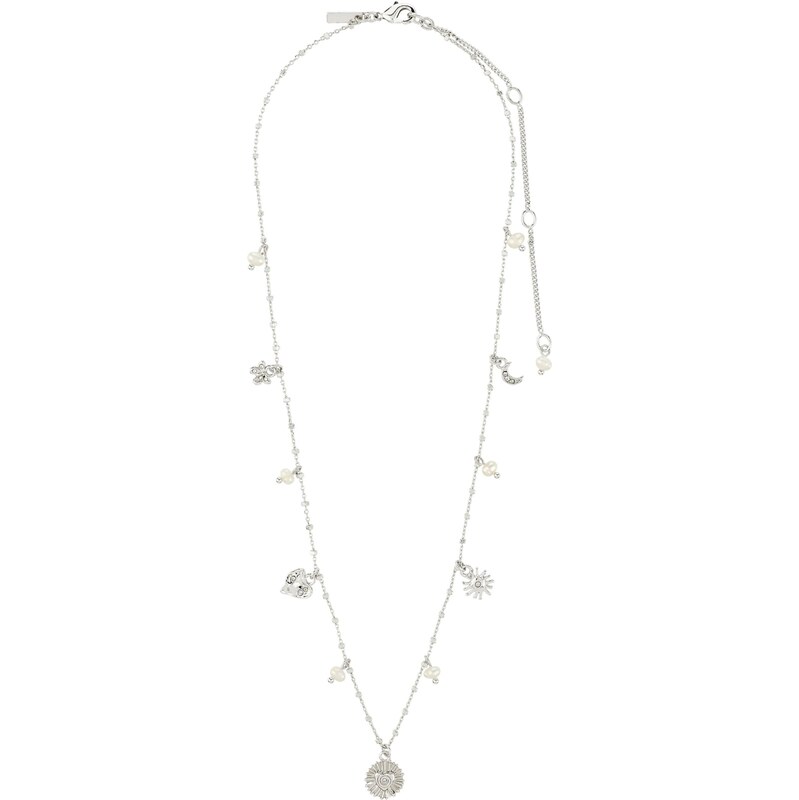 Pilgrim Retiazka Mylan strieborná / priehľadná / perlovo biela 66868497