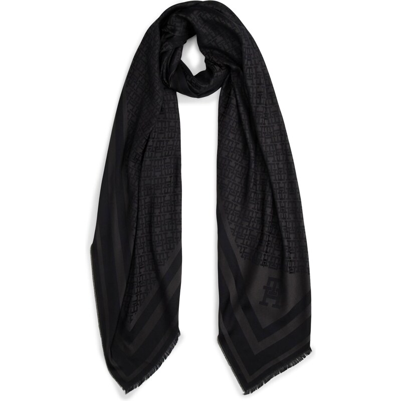 TOMMY HILFIGER Šál tmavosivá / čierna 66868528