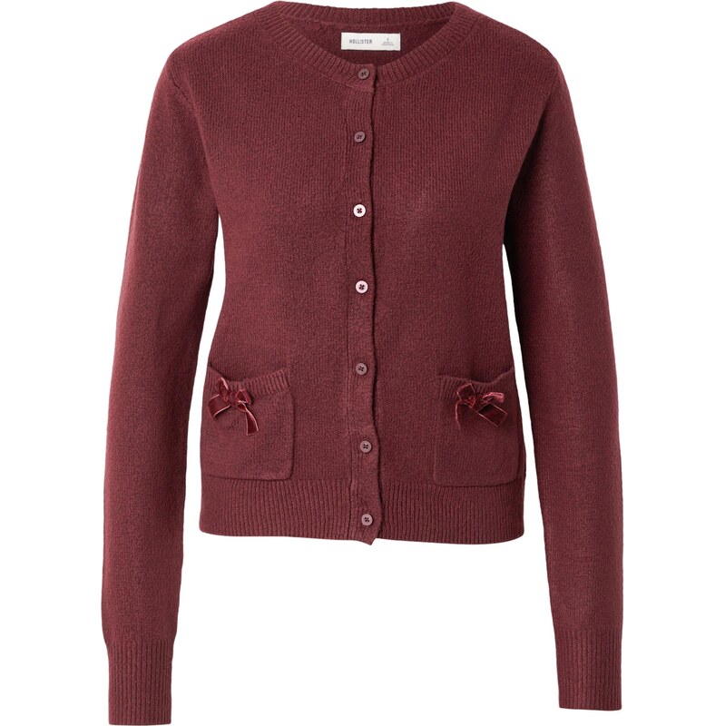 HOLLISTER Kardigán burgundská 66868624