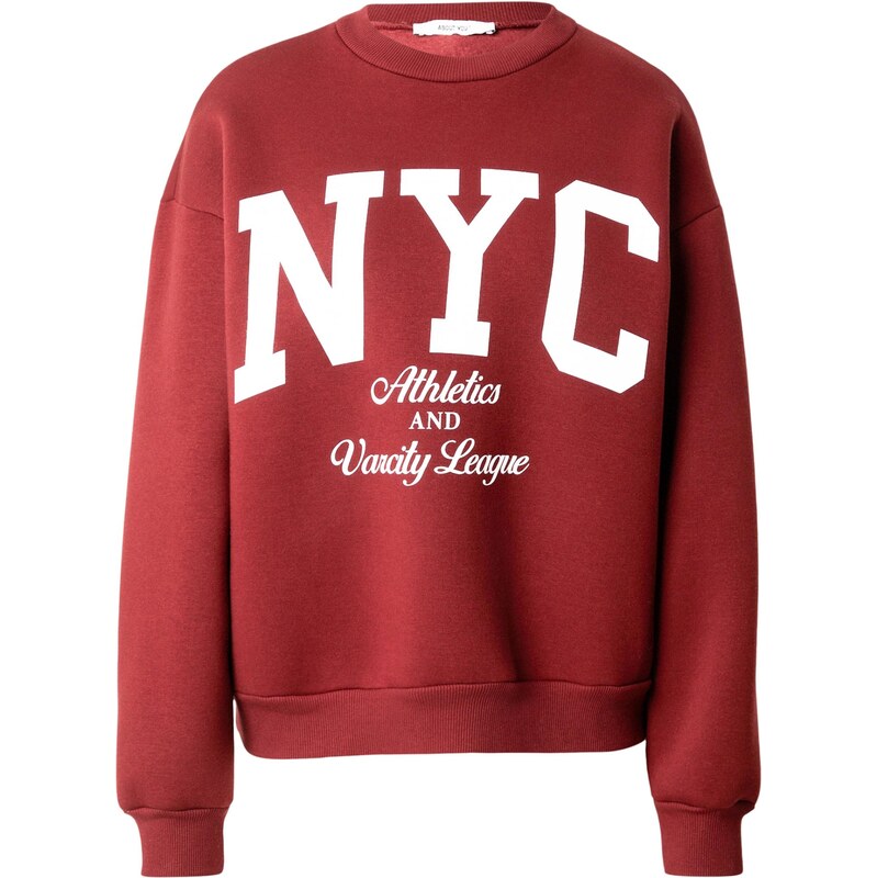 ABOUT YOU Mikina Tabea bordová / biela 66869699