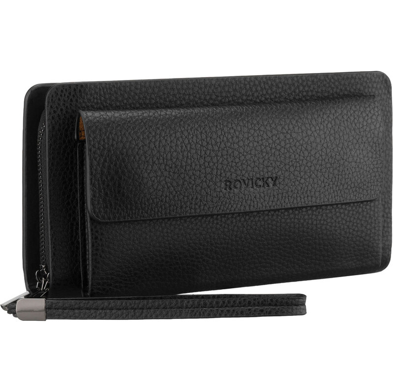 ROVICKY Pánska čierna príručná taška do ruky z ekologickej kože 66864900