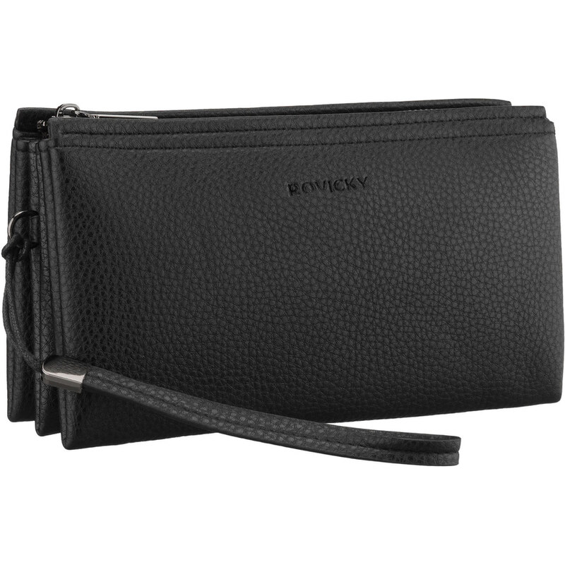 Elegantná pánska crossbody taška z ekologickej kože v čiernej farbe – 66864901