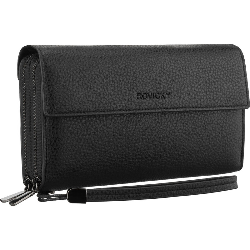 Čierna pánska príručná crossbody taška na dokumenty z ekologickej kože 66864903