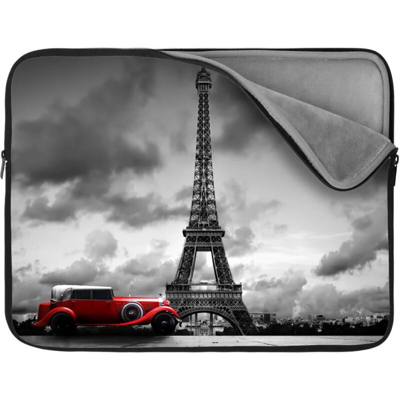 Sablio Obal na notebook Eiffelova veža a červené auto 65426650