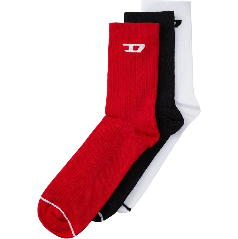 DIESEL Ponožky červená / čierna / biela 66875456