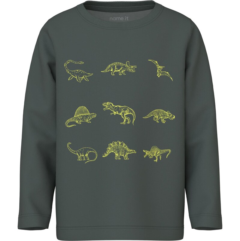 NAME IT Tričko NMMVUX tmavosivá / kiwi 66875481