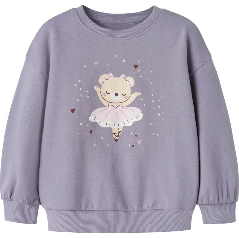 NAME IT Mikina NMFVALONA krémová / hrdzavohnedá / svetlofialová 66875483