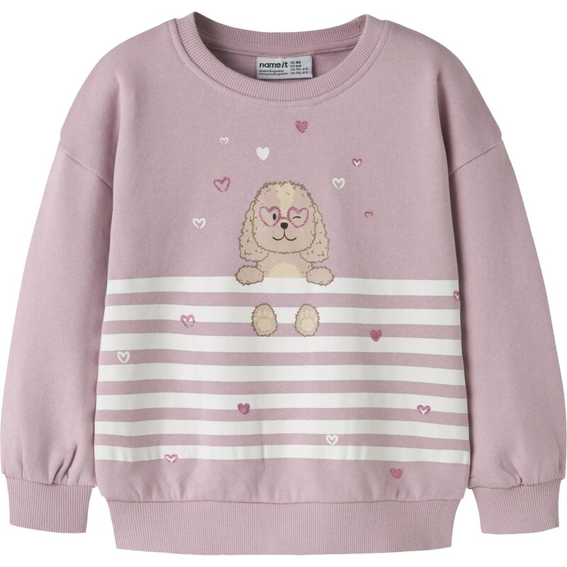 NAME IT Mikina NMFVALONA farba ťavej srsti / eozín / biela 66875525