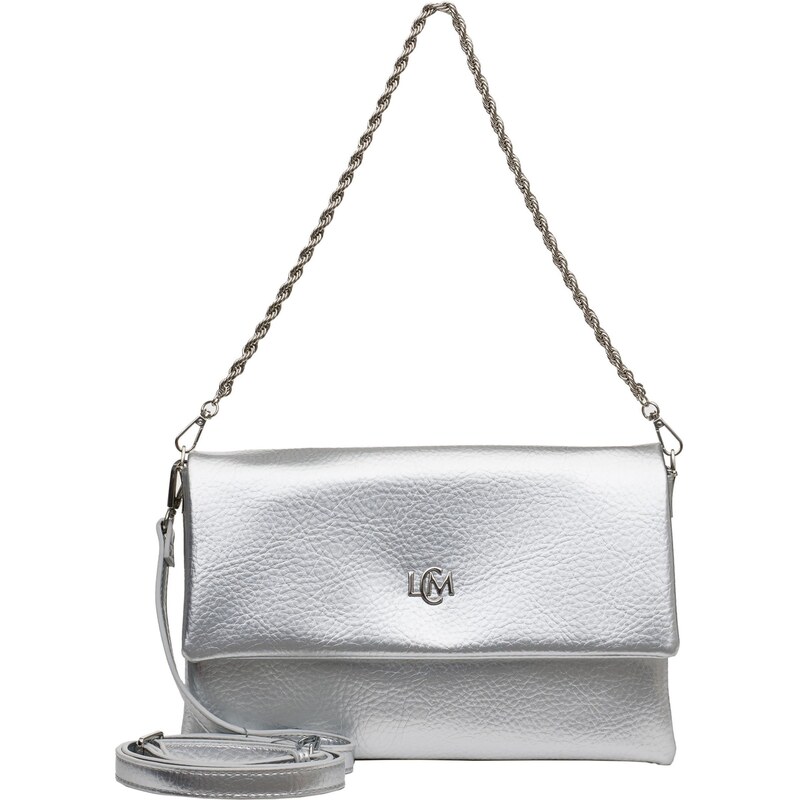 L.CREDI Taška cez rameno Penina strieborná 66875566