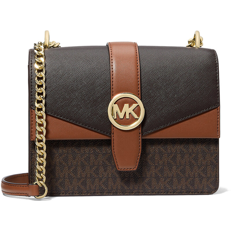 Michael Kors Greenwich Small Color-Block Signature Logo Crossbody Bag 66874892