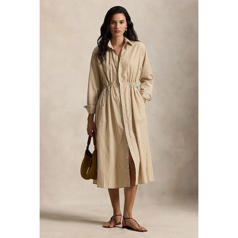 Šaty s prímesou ľanu Polo Ralph Lauren 66878832