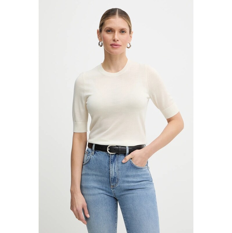 Vlnené tričko BOSS Farbella 66878735