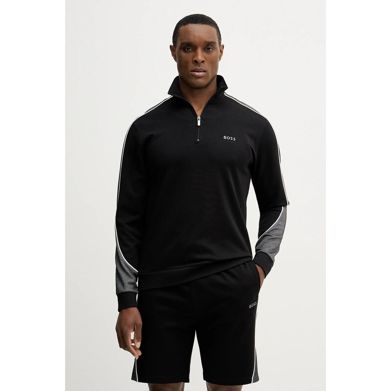 Mikina s kapucňou BOSS Tracksuit 1/4 Jacket 66886452