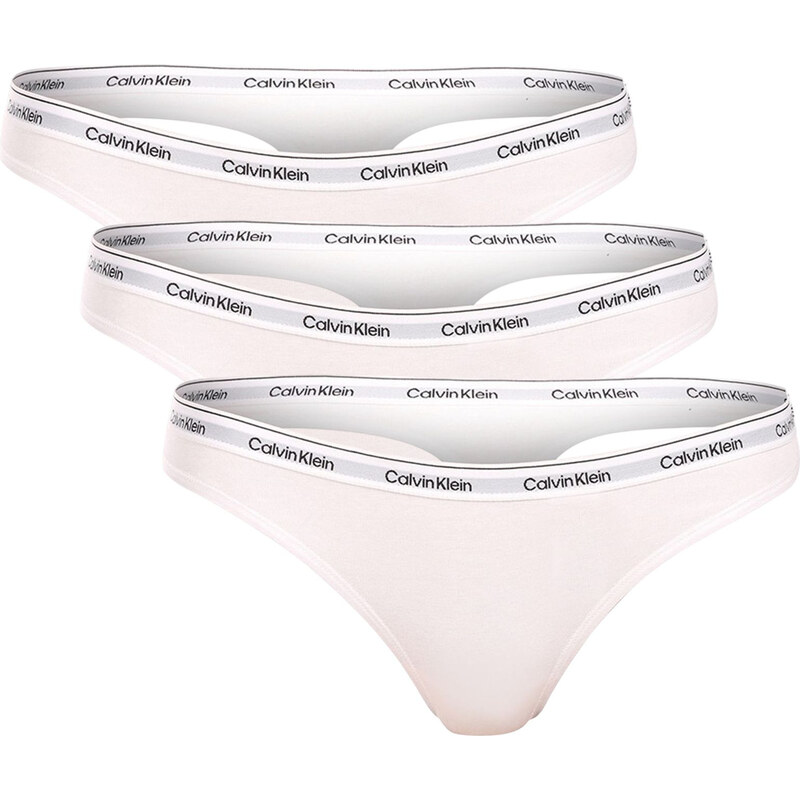 3PACK dámske tangá Calvin Klein bielá (QD5209E-100) 52576116