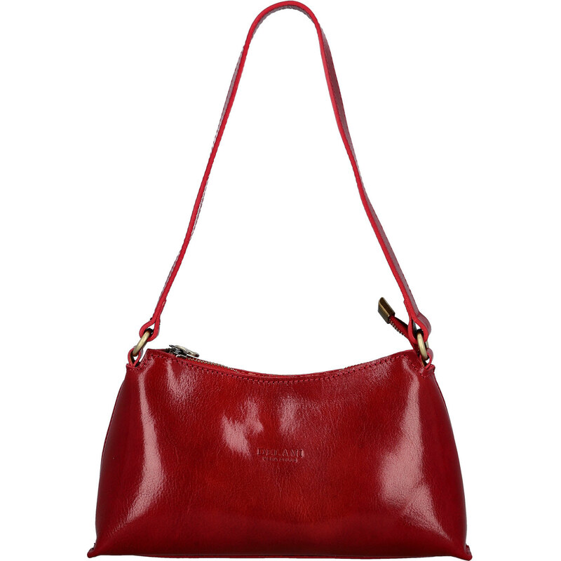 Dámska kožená kabelka na rameno červená - Delami Vera Pelle Araxi 66890742