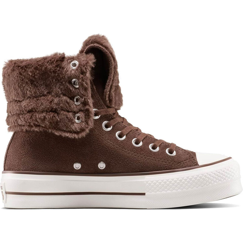 Converse Chuck Taylor All Star Fold-Over Lift Platform XHi Faux Fur - 66927807