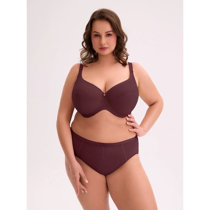 Polovystužená podprsenka Gaia BS 1058 Maxi vínová 66882122