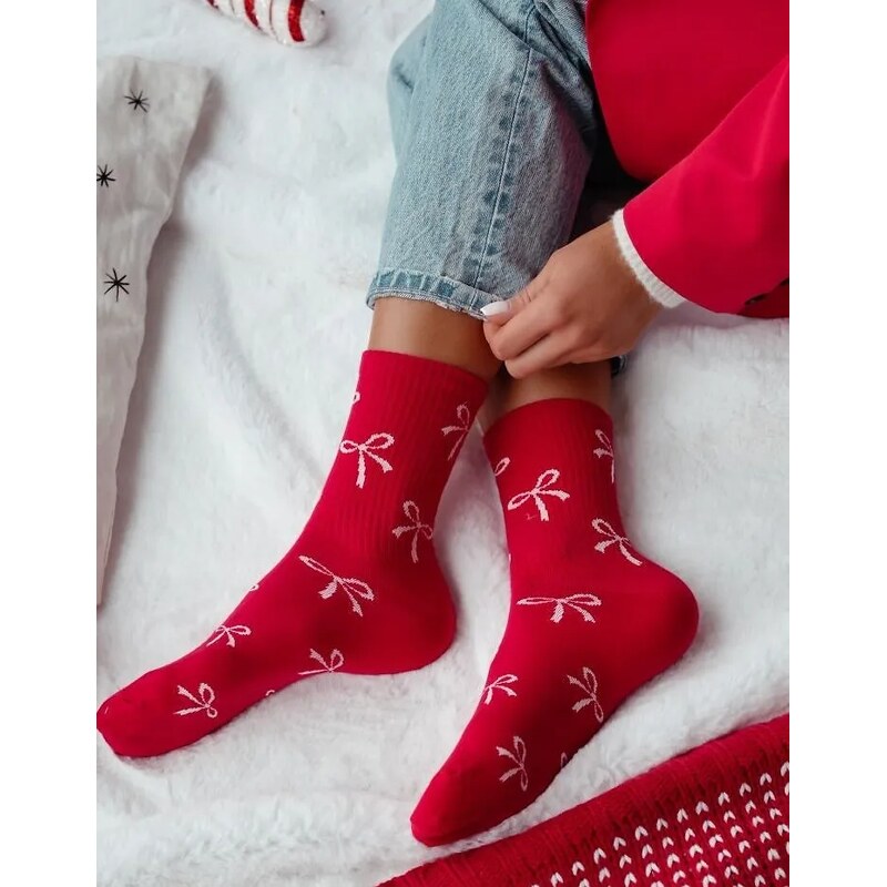 Ponožky s mašľami Milena 0200-198 37-41 66940196