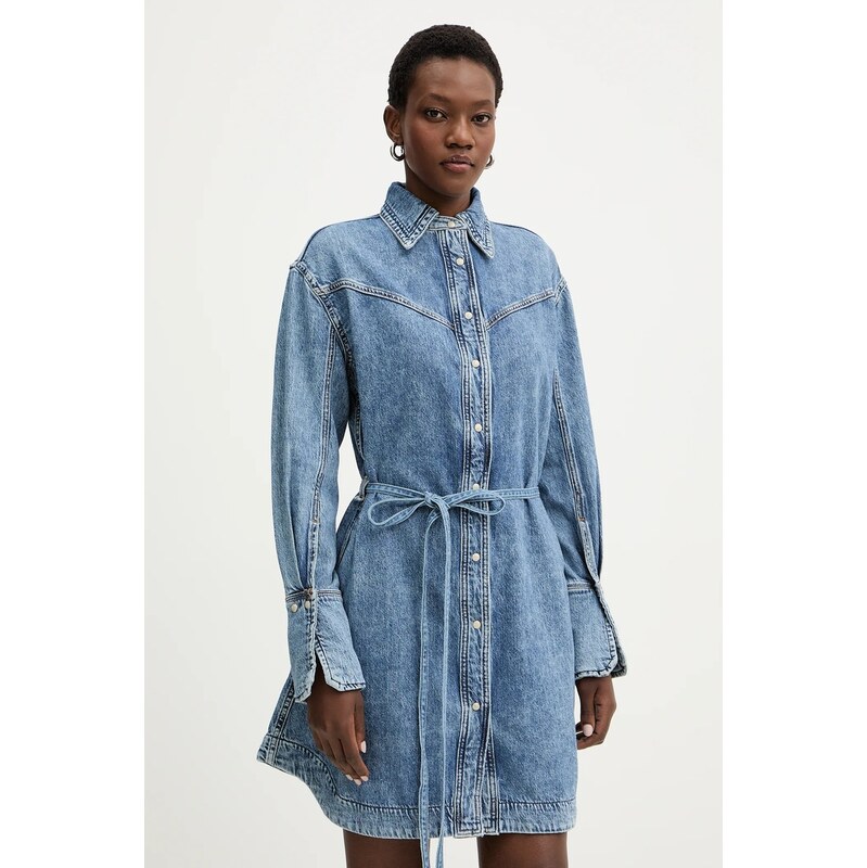 Rifľové šaty BOSS Orange C SHIRTDRESS 66886461