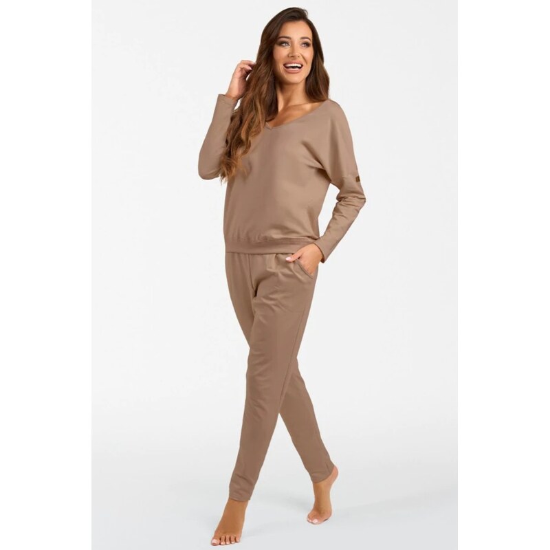 Italian Fashion Dámske domáce oblečenie Karina camel, Farba camel 28519421