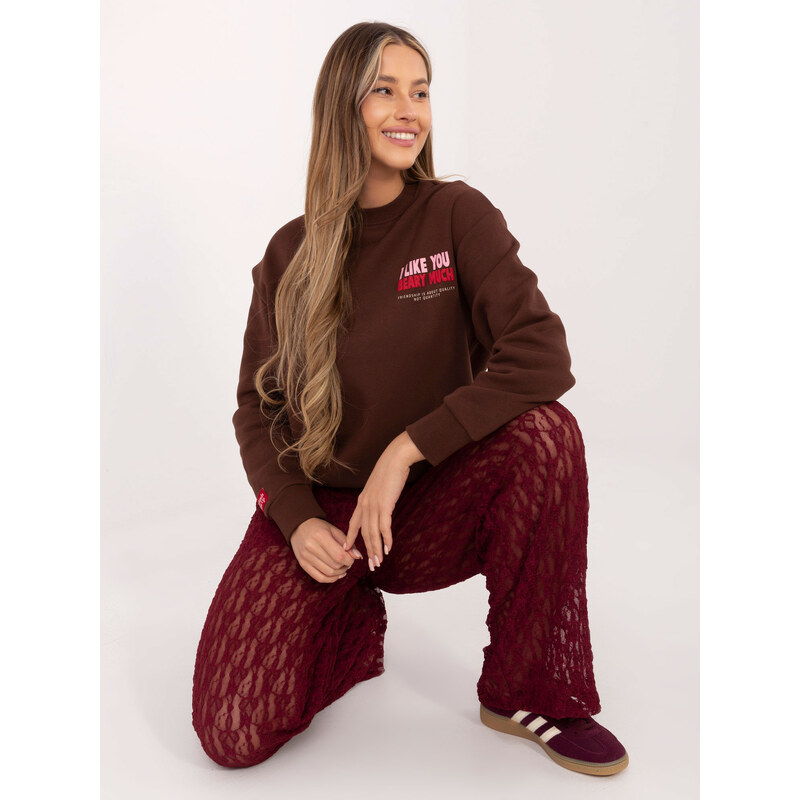 FPrice Mikina D10608BC02568J tmavohnedá 66884867