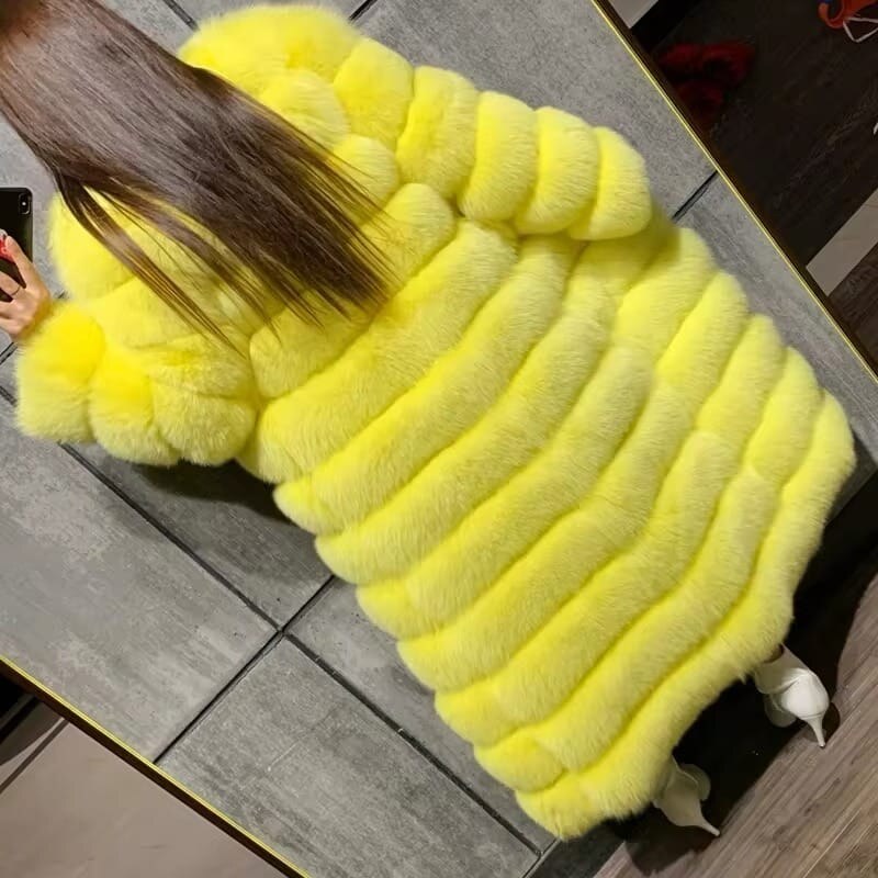 Kozuskovo Extra hustý kožuch z líšky 120cm dlhý 69003573
