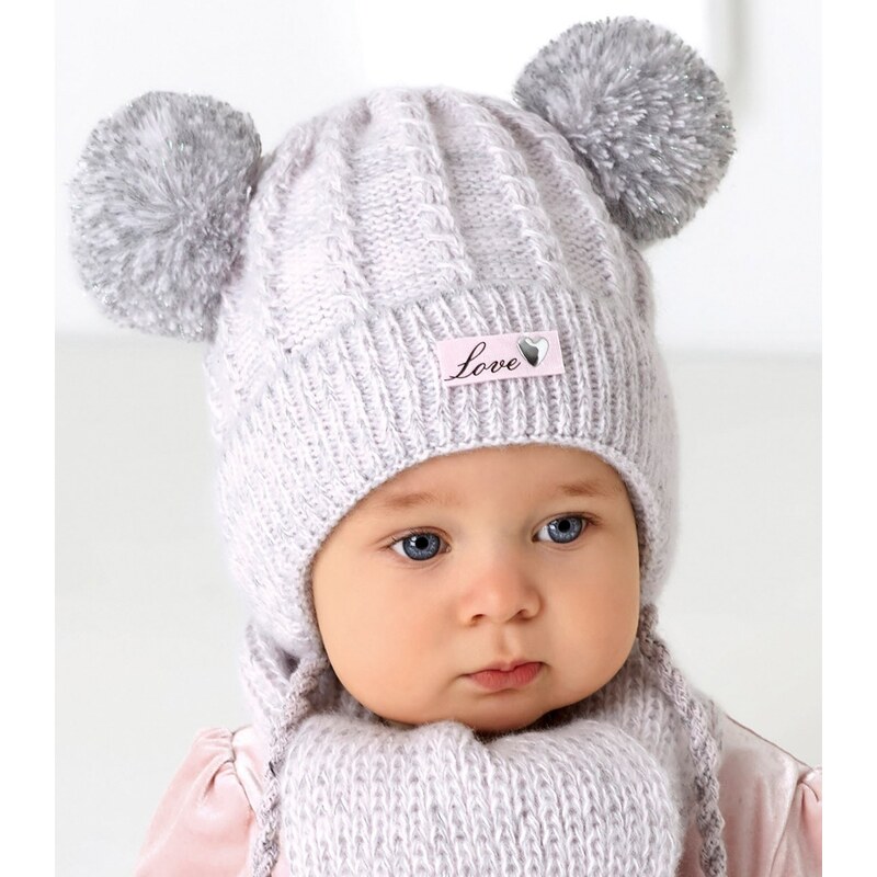 AJS Čiapka a šál AJS-44-402 B-sivá 36-38 49873227