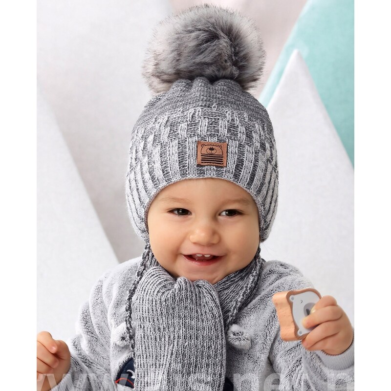 AJS Čiapka a šál AJS-42-414 B-sv.sivá 40-42 49873237