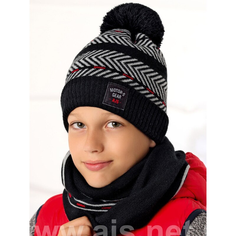 AJS Čiapka a šál AJS-36-446 B-tm.siváC uni 49873244