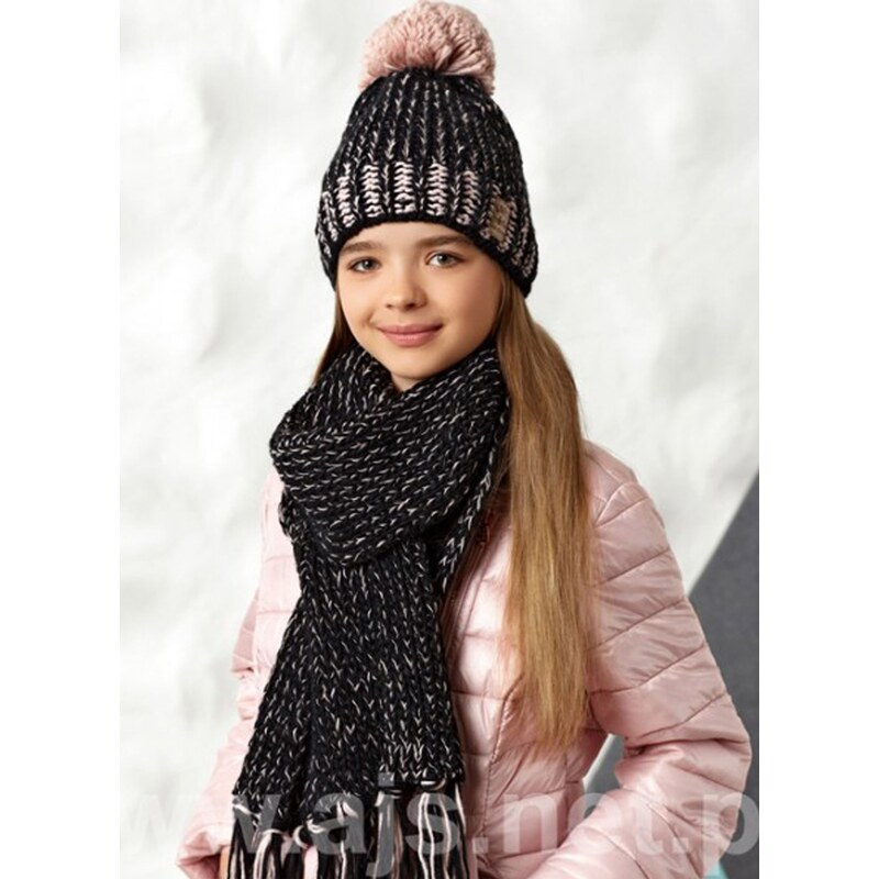 AJS Čiapka a šál AJS-42-565 A-siváR uni 49873347