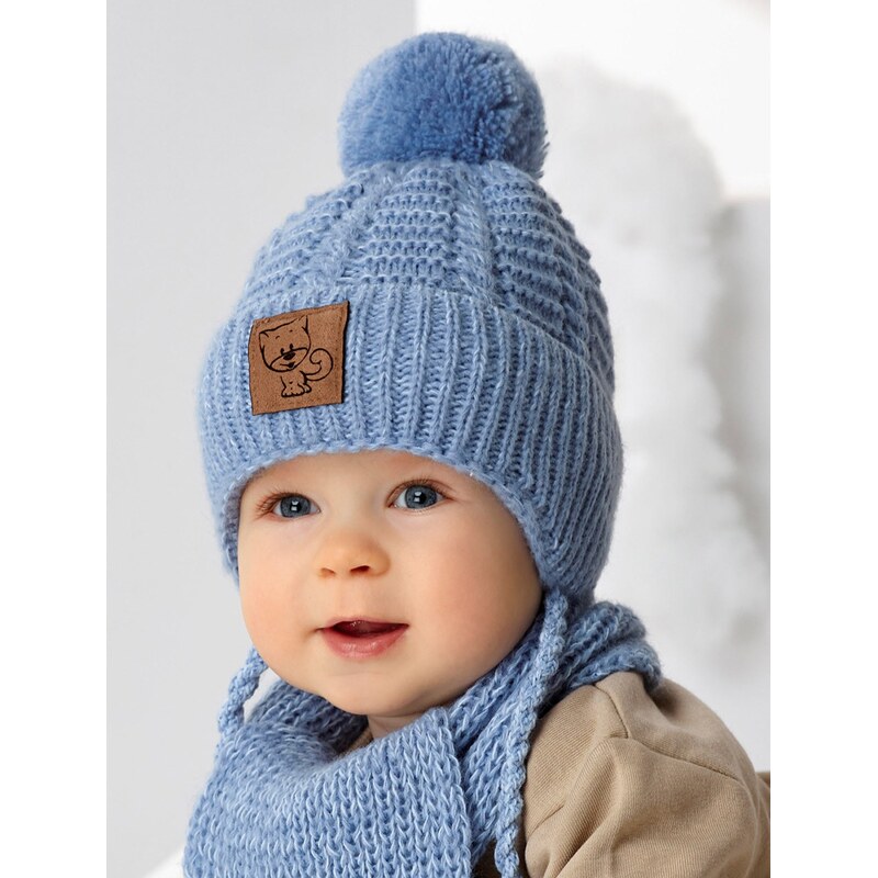 AJS Čiapka a šál AJS-46-413 B-sv.sivá 40-42 49874150