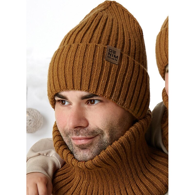 AJS Čiapka a nákrčník AJS-46-469 A-karamel 56-58 66679063