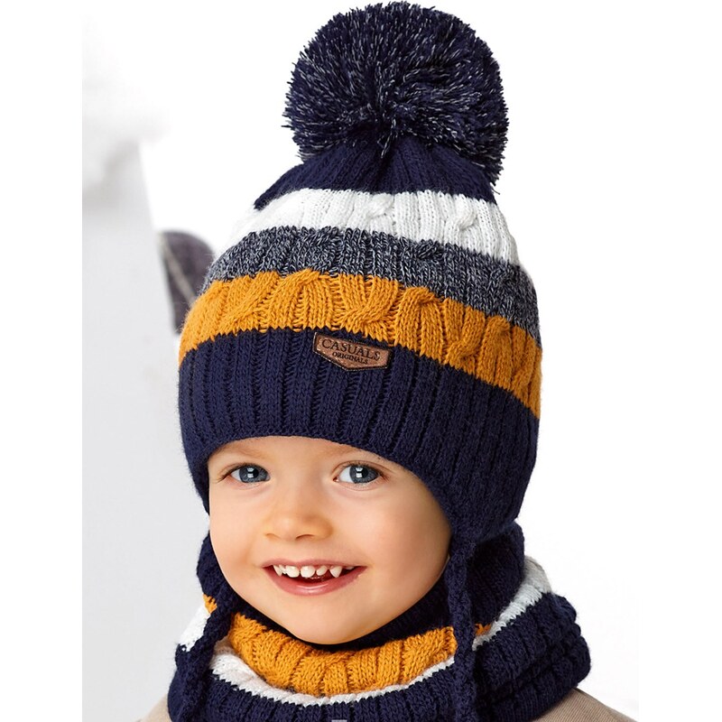 AJS Čiapka a nákrčník AJS-46-439 B-hnedá 44-48 49874174