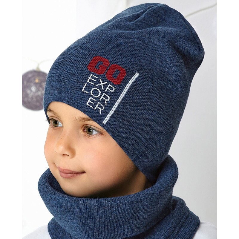 AJS Čiapka a nákrčník AJS-44-517 B-bordová 52-56 49874185