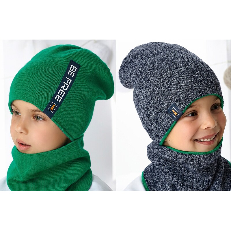 AJS Čiapka a nákrčník AJS-46-508 E-tm.sivá 52-56 66679064