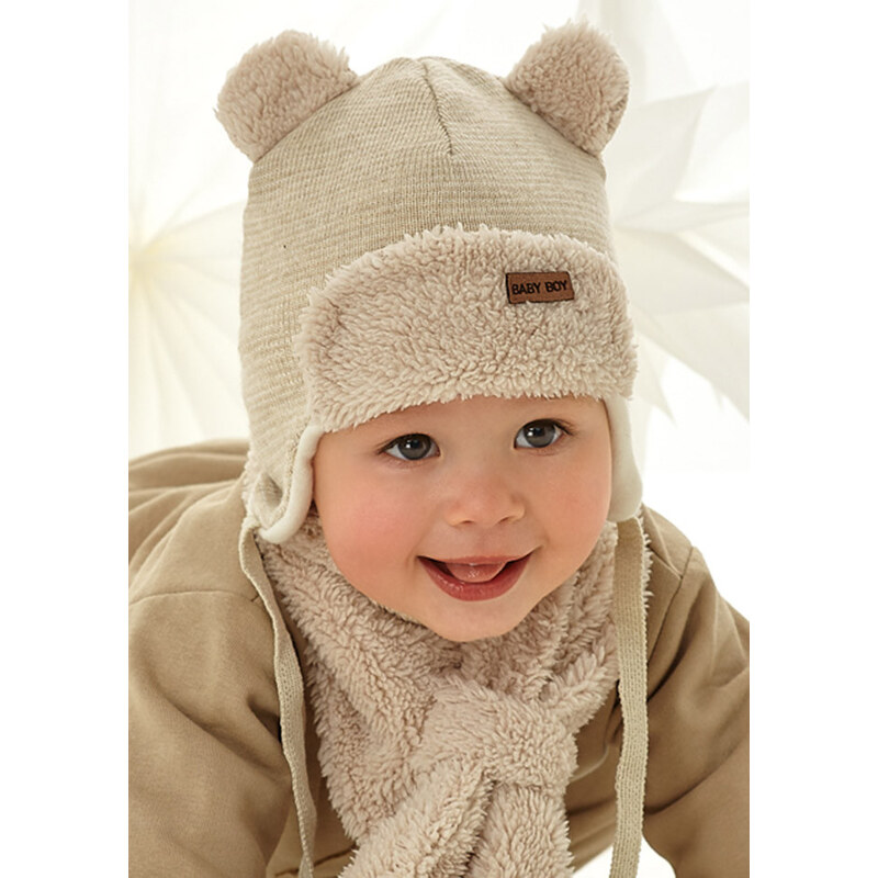 AJS Čiapka a šál AJS-48-311 A-sv.béžová 40-42 66679601