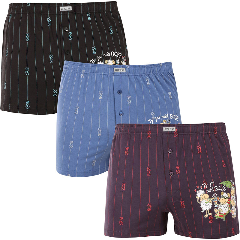 3PACK pánske trenky Andrie viacfarebné (PS 5851) 66888062