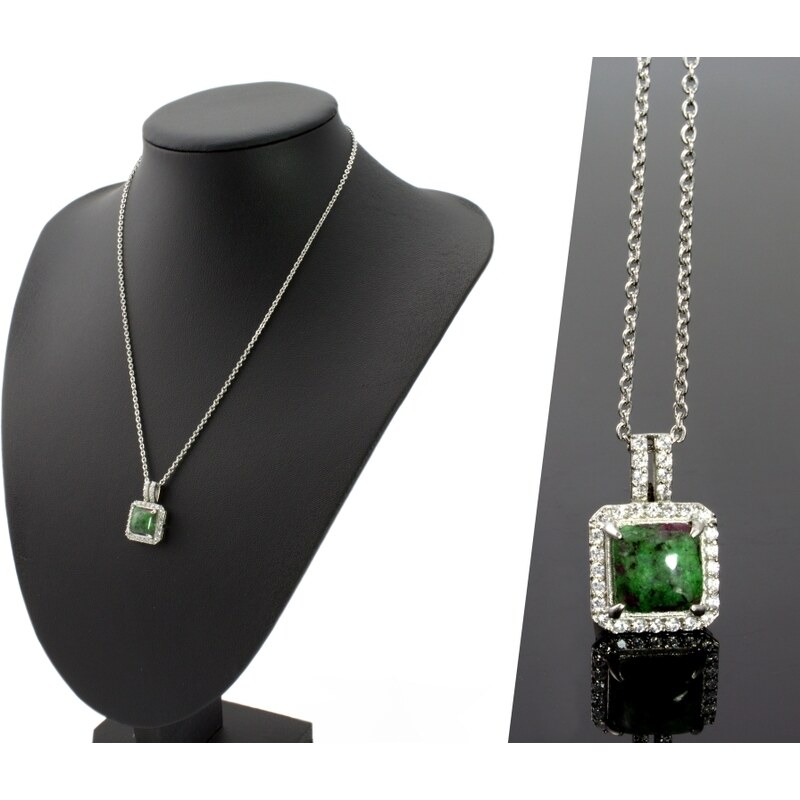 CITY STORM Retiazka s príveskom z polodrahokamu rubín v zoisite 66889390