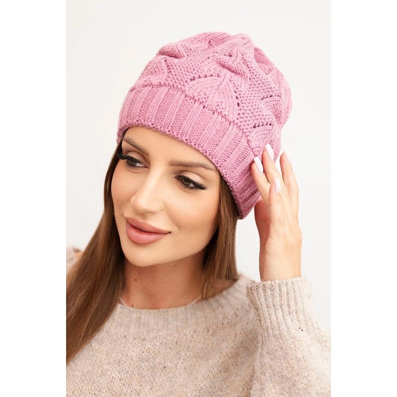 MladaModa Dámska čiapka so štruktúrovaným vzorom model K432 farba lila 66891455