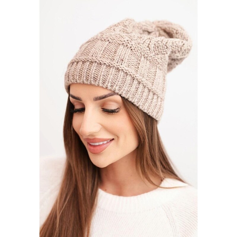 MladaModa Dámska čiapka Marta K231 tmavá béžová 66891467