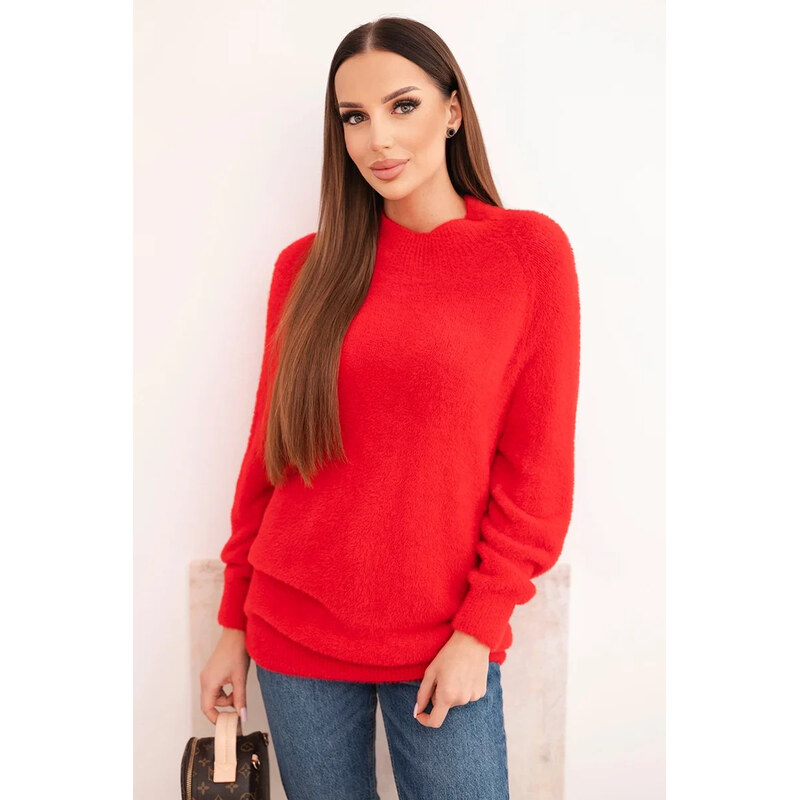 K-Fashion Dámsky vlnený sveter s jemnou štruktúrou a dlhými rukávmi 67261605