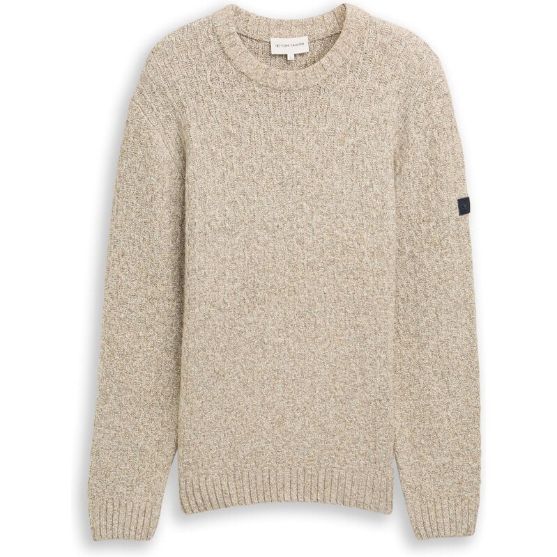 TOM TAILOR Sveter biela ako vlna 66897920