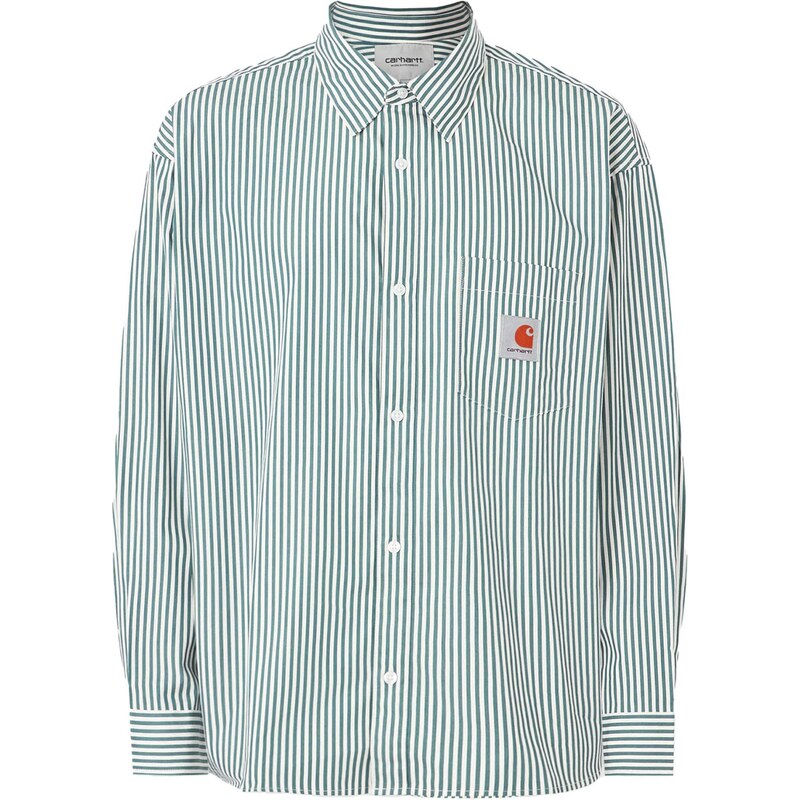 Carhartt WIP Košeľa Daldry nefritová / biela 66898017