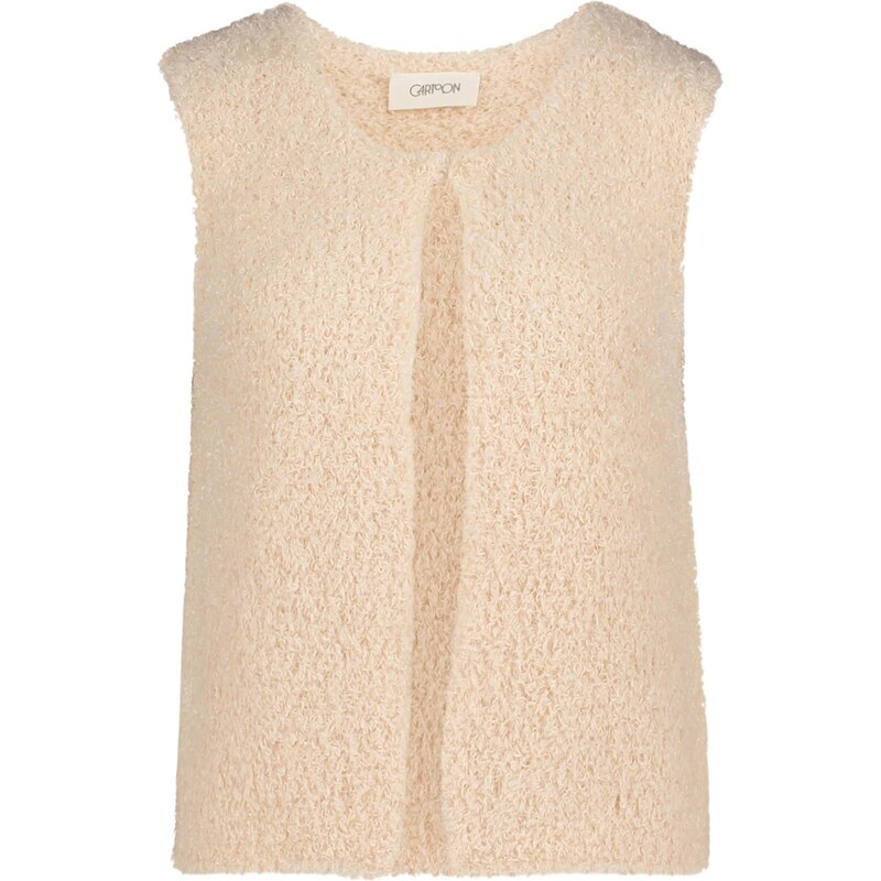 Cartoon Pletená vesta krémová 66898029