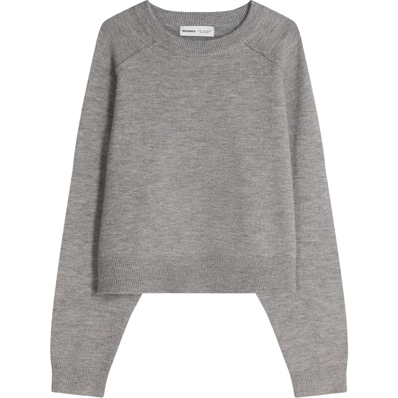Bershka Sveter sivá melírovaná 66898253