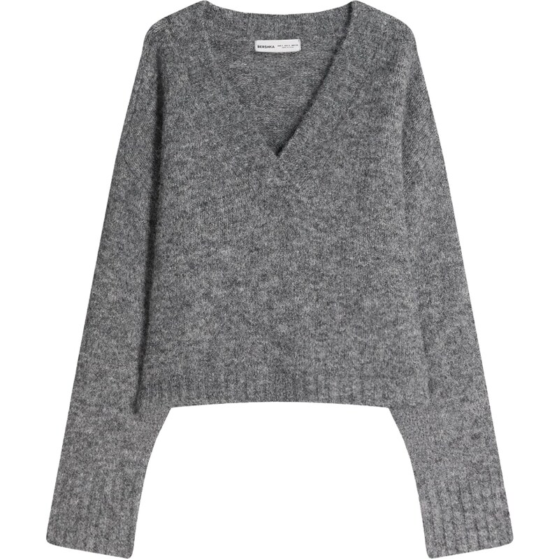 Bershka Sveter tmavosivá 66898248