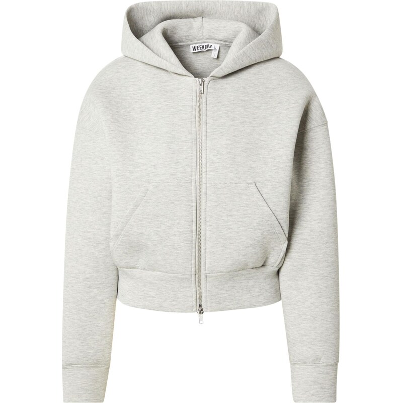 WEEKDAY Tepláková bunda svetlosivá 66898354