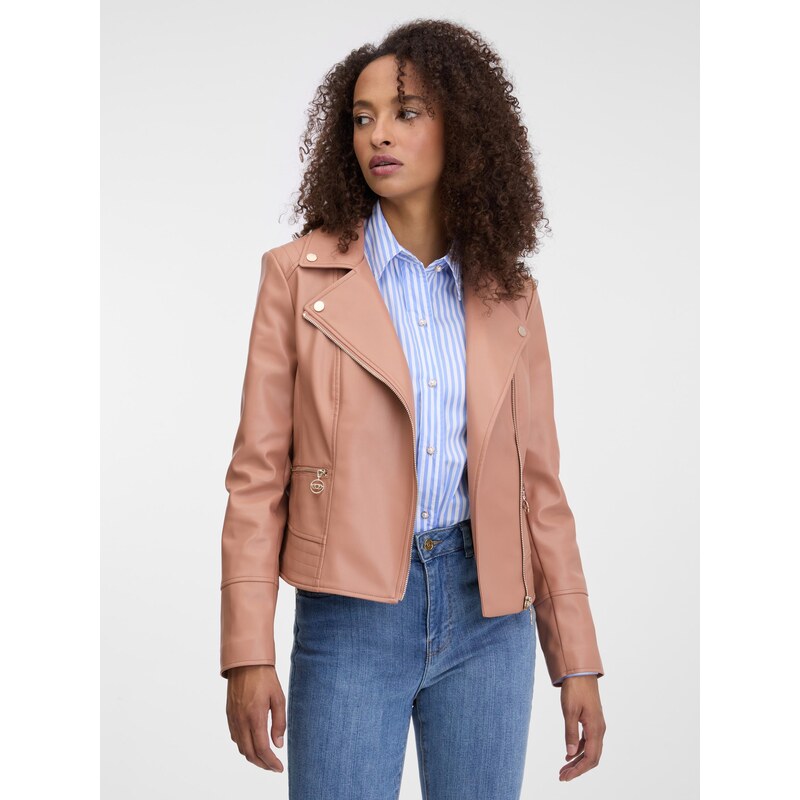 Béžová dámska koženková bunda ORSAY 66903437